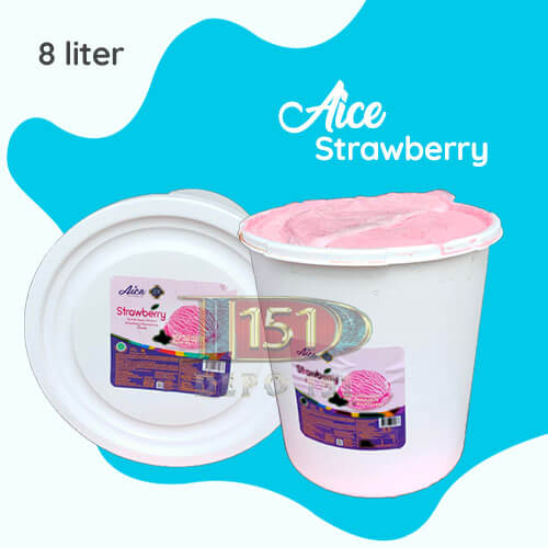  Alice Ice Cream 8L Rasa Strawberry